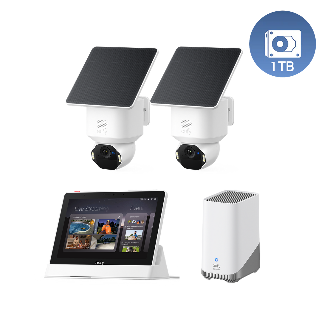 eufy SoloCam E42 2-Kamera-Bundle mit HomeBase™ S380 & 1TB Festplatte