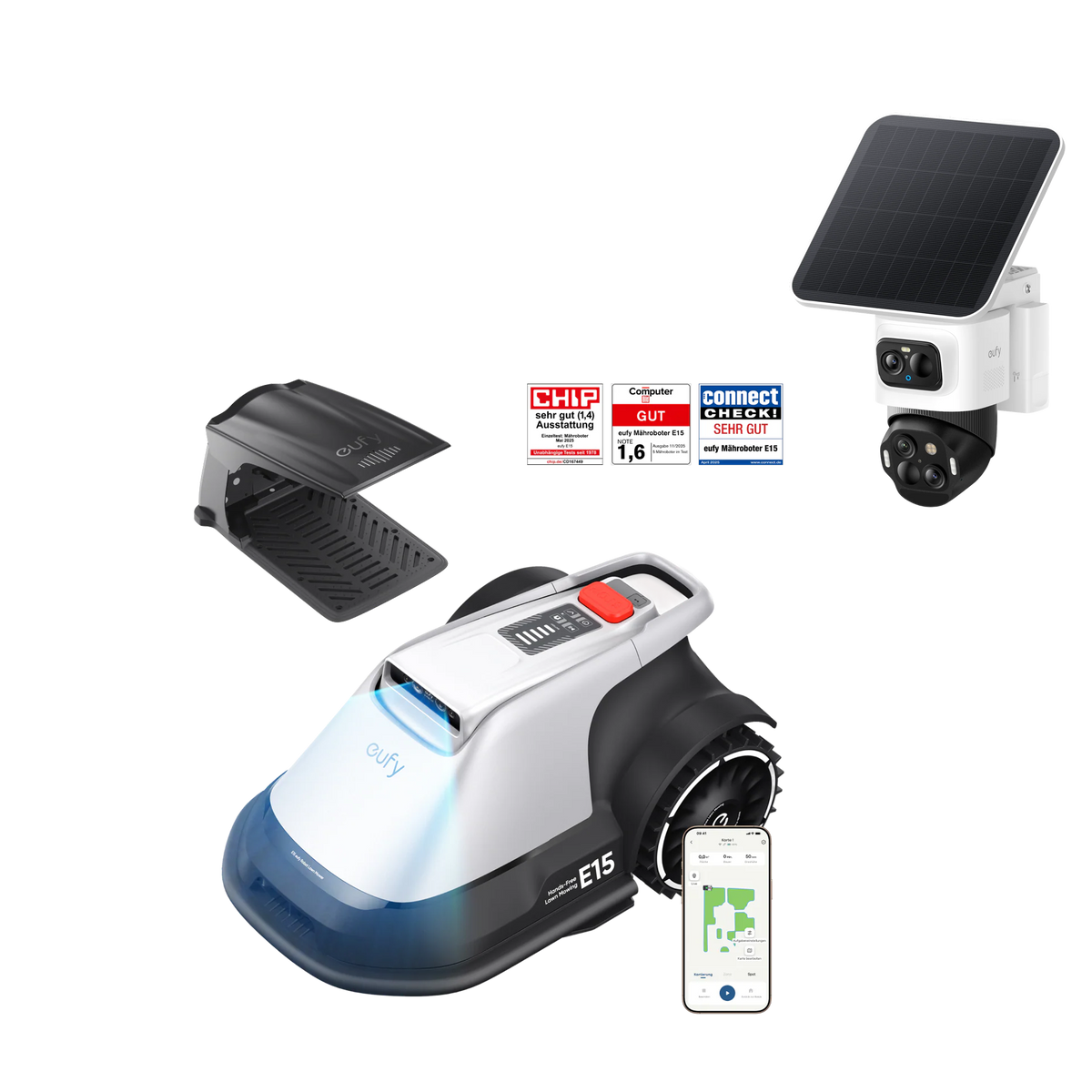 eufy Mähroboter E15 und eufyCam S4