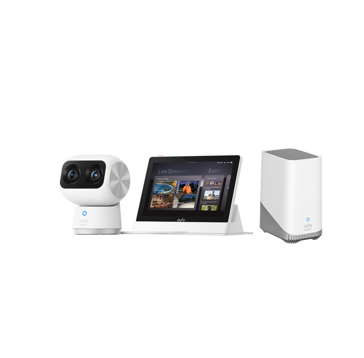 eufy Innenkamera S350 Bundle mit Smart Display E10 & HomeBase S380